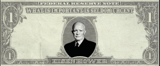 President Eisenhower on a strange currency note